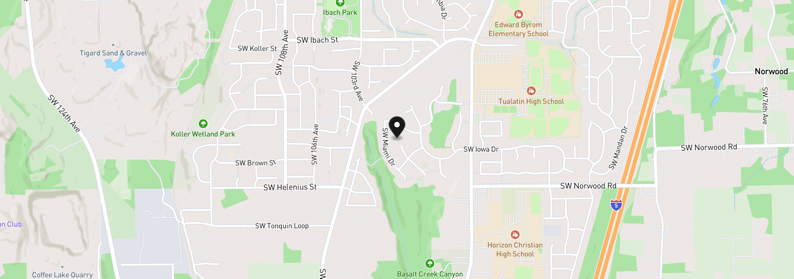 Map showing the location of 22655 SW Eno Pl, Tualatin, OR 97062