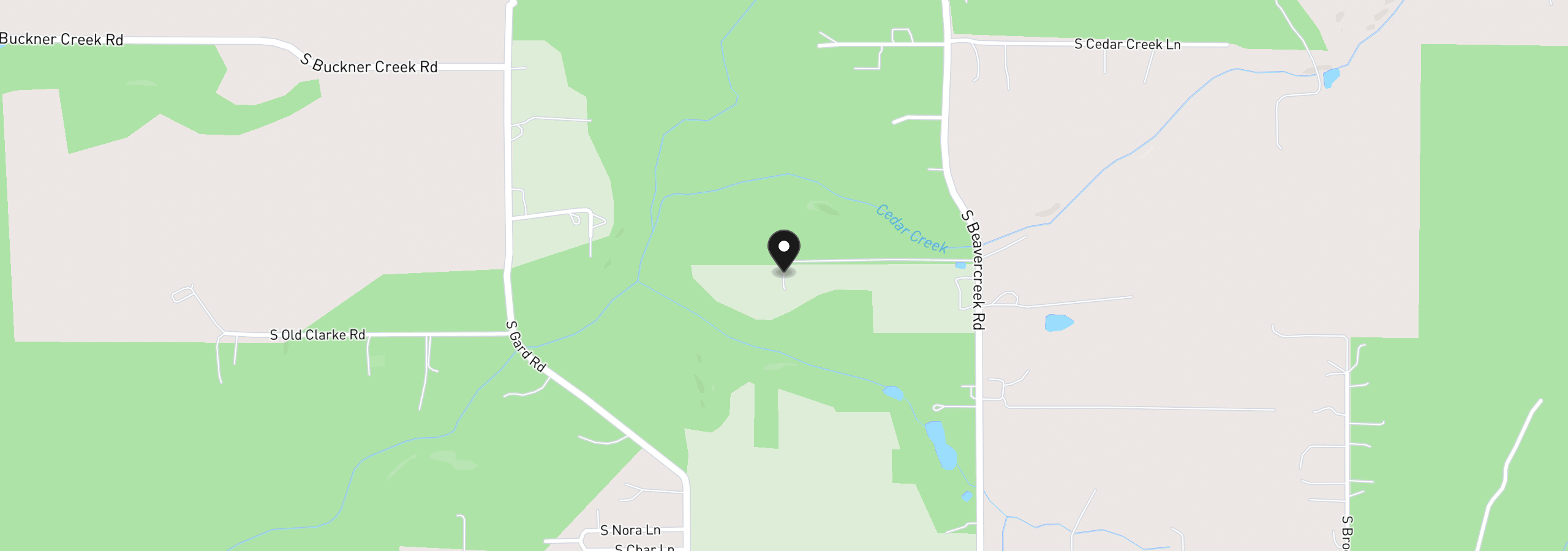 Map showing the location of 26423 S Beavercreek Rd, Beavercreek, OR 97004