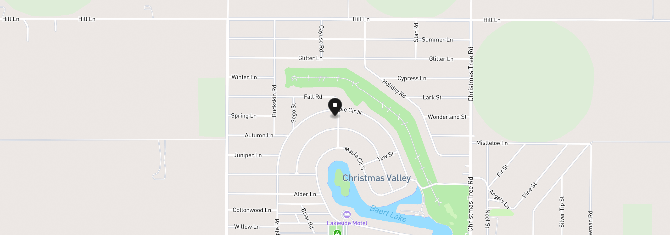 Map showing the location of 57580 Fall Rd, Christmas Valley, OR 97641