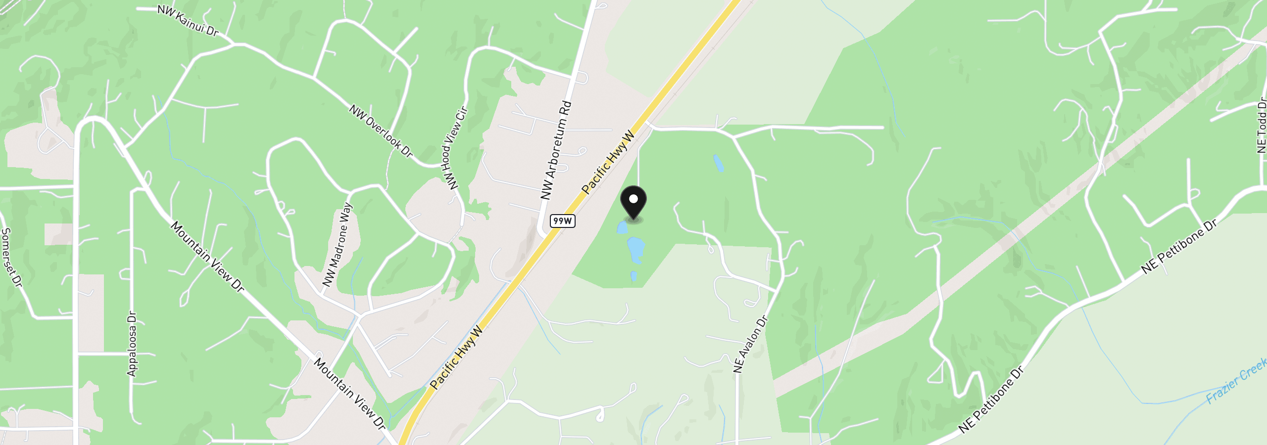Map showing the location of 110 NE Thousand Oak Dr, Corvallis, OR 97330