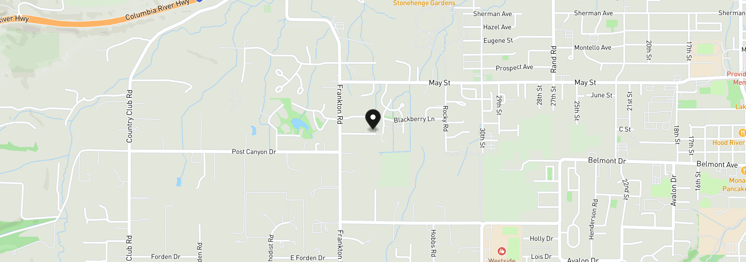Map showing the location of 3940 Carr Dr, Hood River, OR 97031