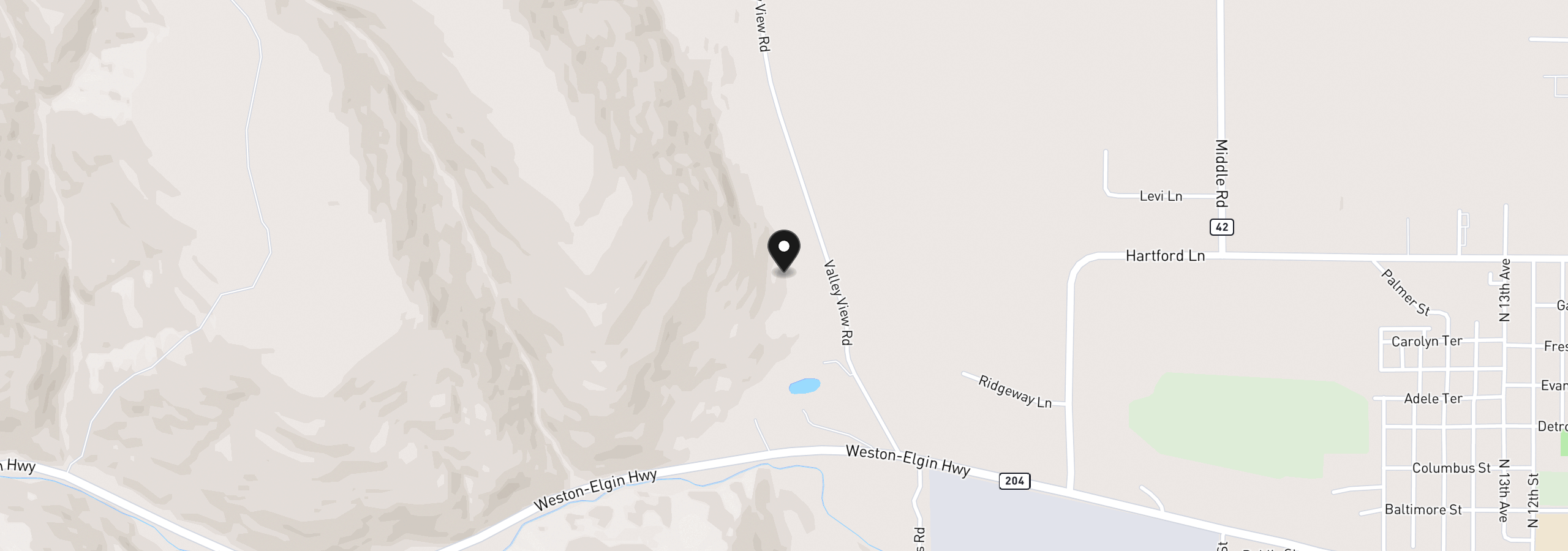 Map showing the location of 70502 Valley View Rd, Elgin, OR 97827