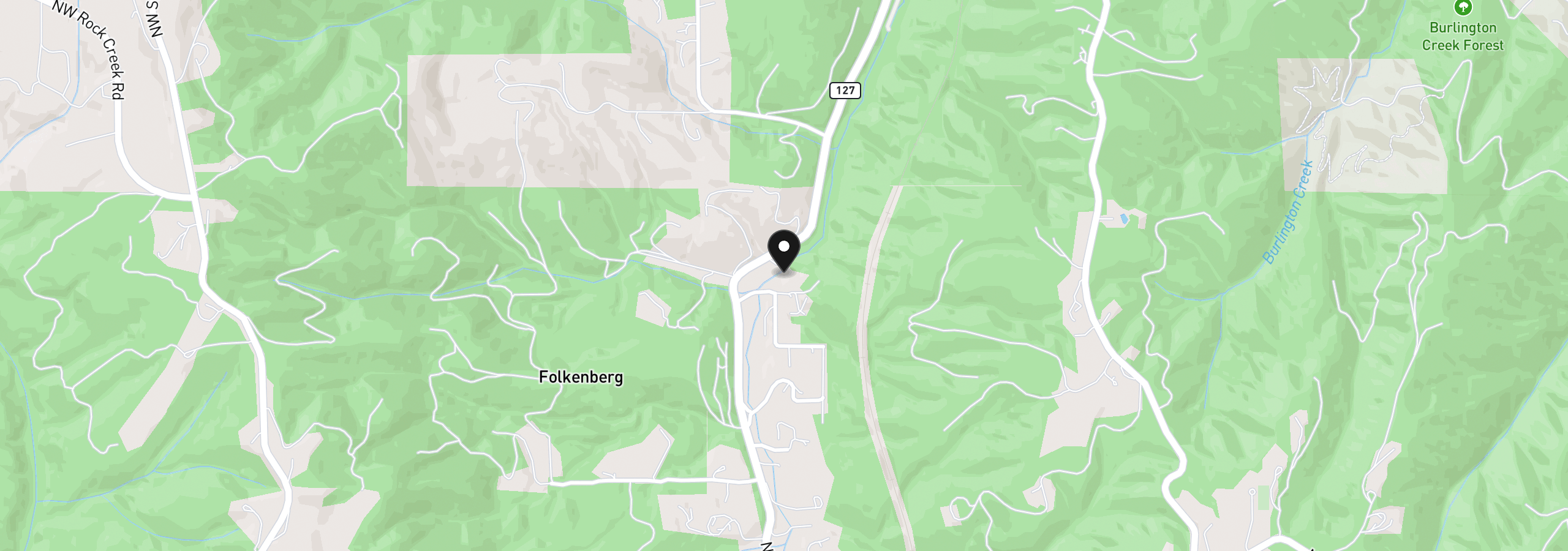 Map showing the location of 15114 NW Cornelius Pass Rd, Portland, OR 97231