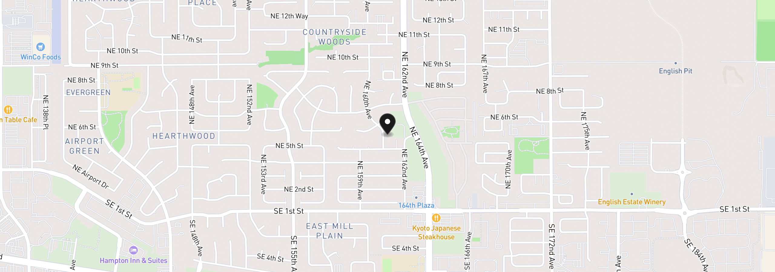 Map showing the location of 503 NE 160th Ave, Vancouver, Wa 98684