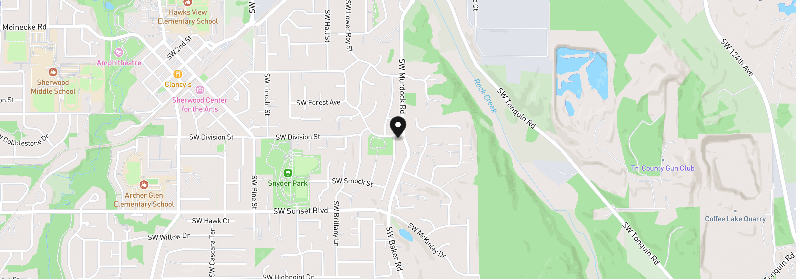 Map showing the location of 23010 SW William Ave, Sherwood, OR 97140