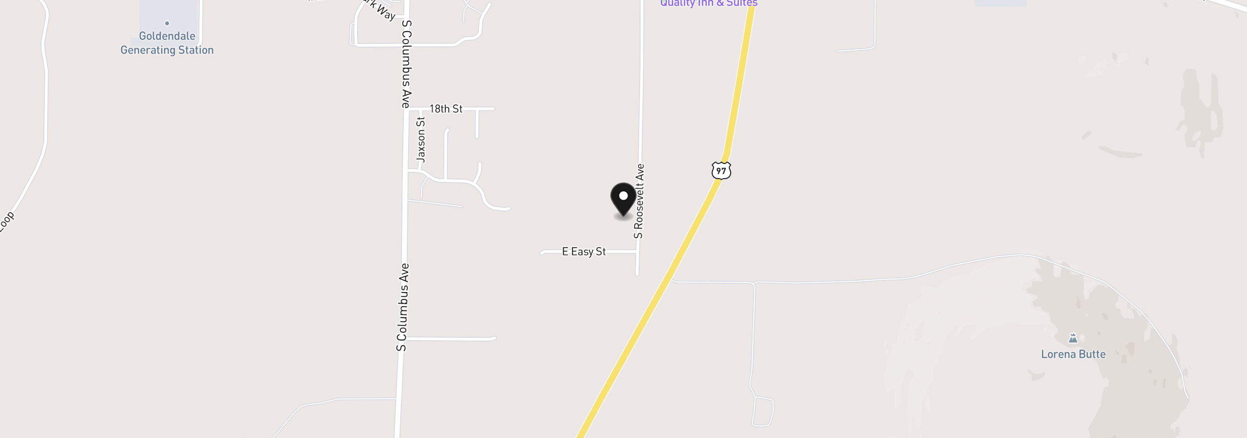 Map showing the location of 0 S Roosevelt St 4, Goldendale, Wa 98620