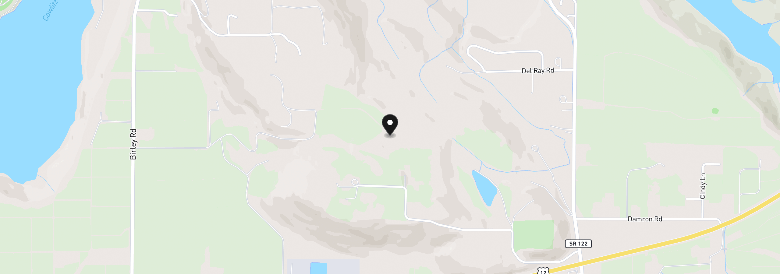 Map showing the location of 149 Breezy Ln, Mossyrock, Wa 98564