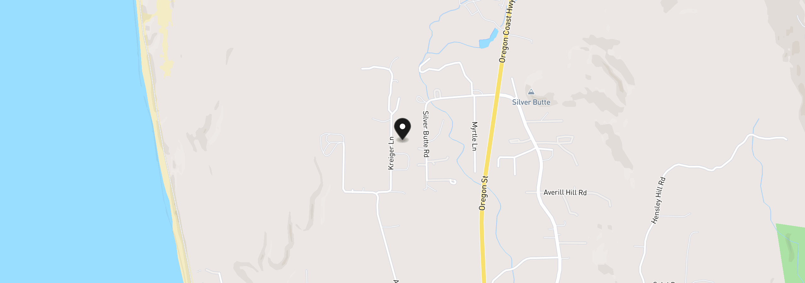 Map showing the location of 42793 Kreiger Ln, Port Orford, OR 97465