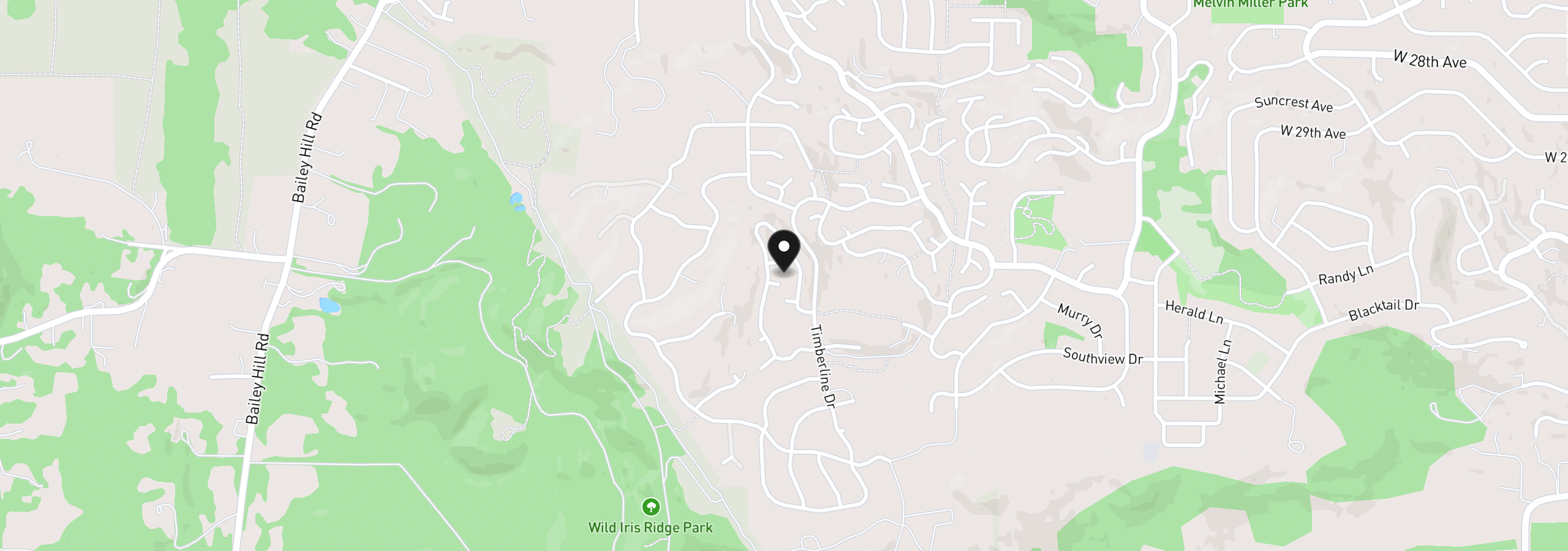 Map showing the location of 3362 Bentley Ave, Eugene, OR 97405