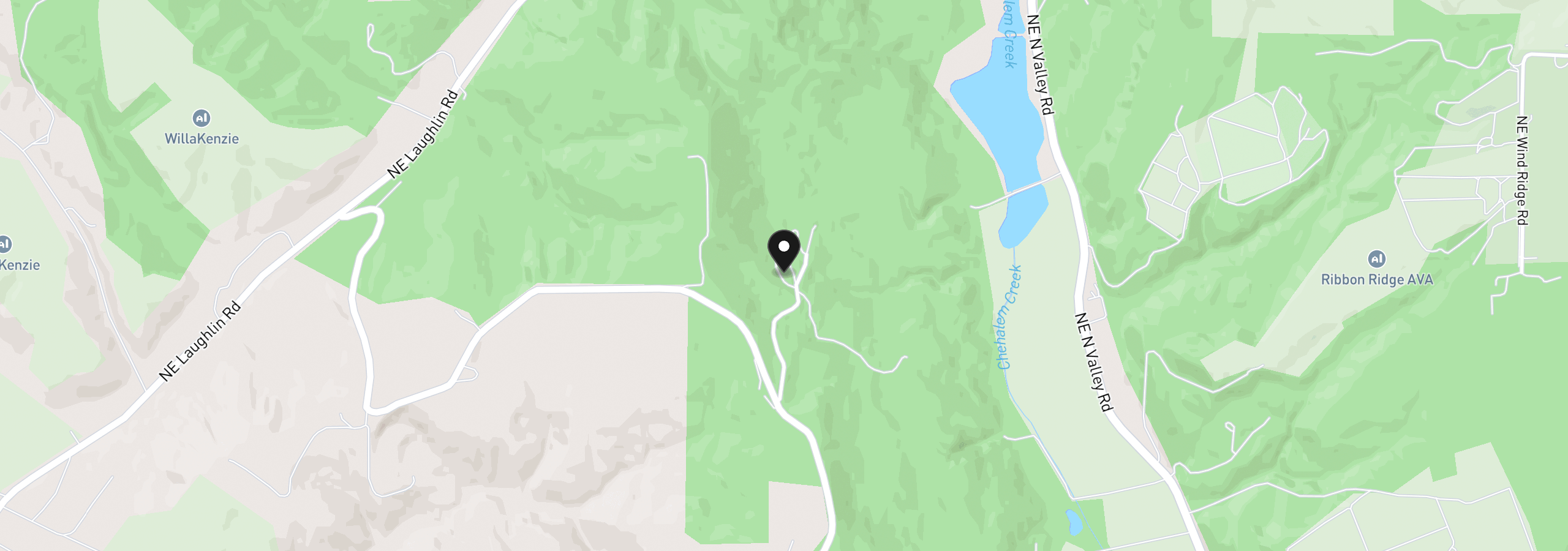 Map showing the location of 19515 NE Deach Rd, Yamhill, OR 97148