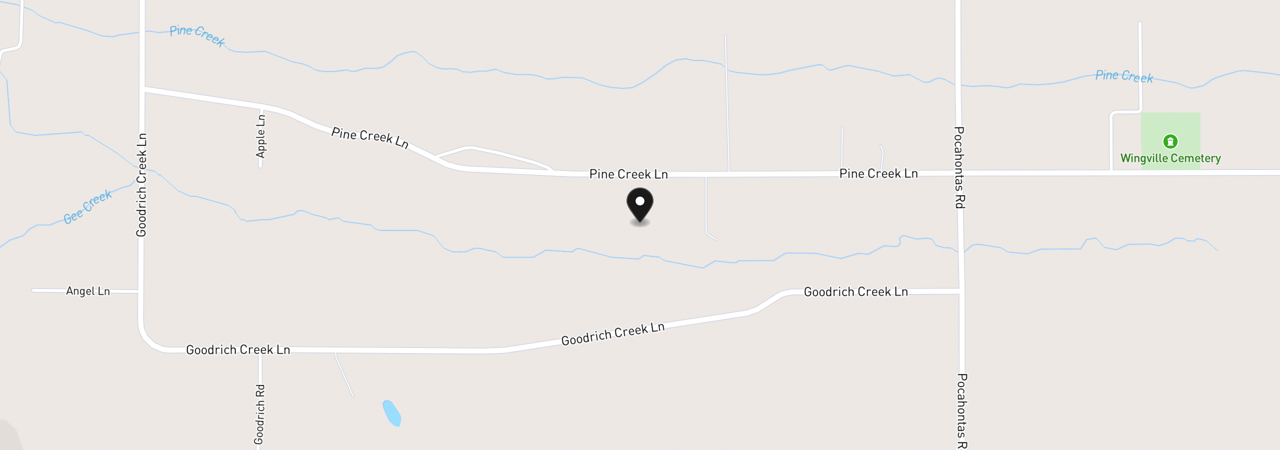 Map showing the location of 15050 Pine Creek Ln, Baker City, OR 97814