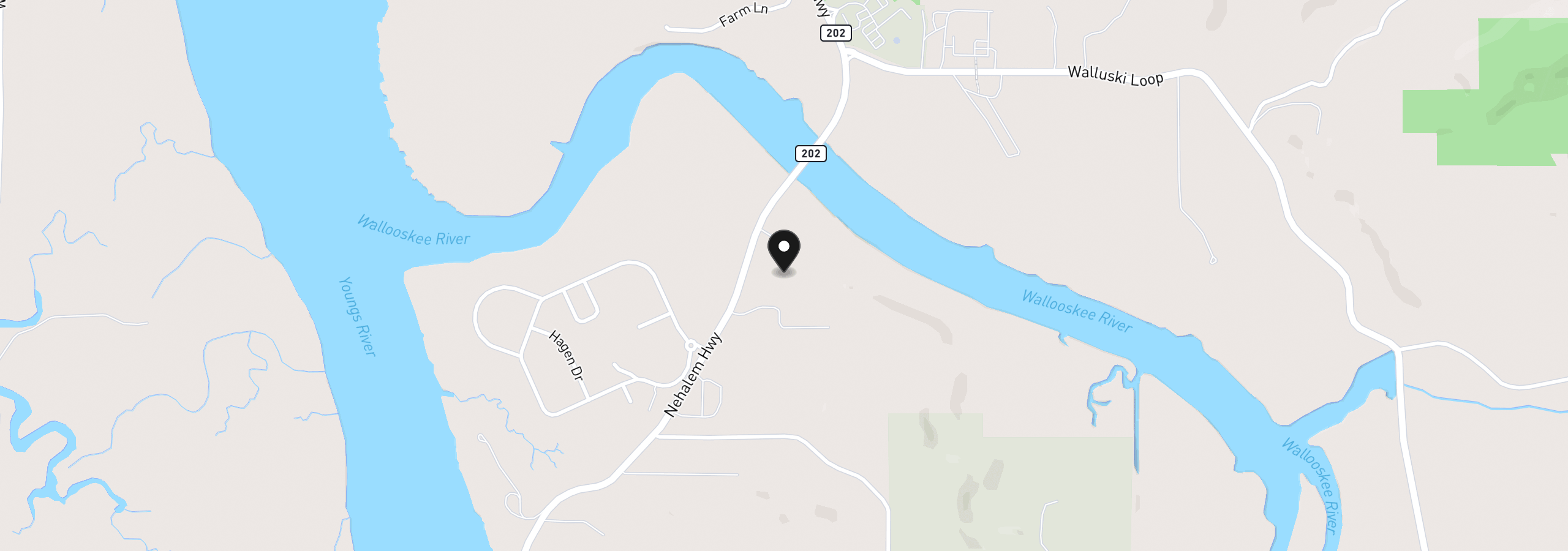 Map showing the location of 91963 Hwy 202, Astoria, OR 97103