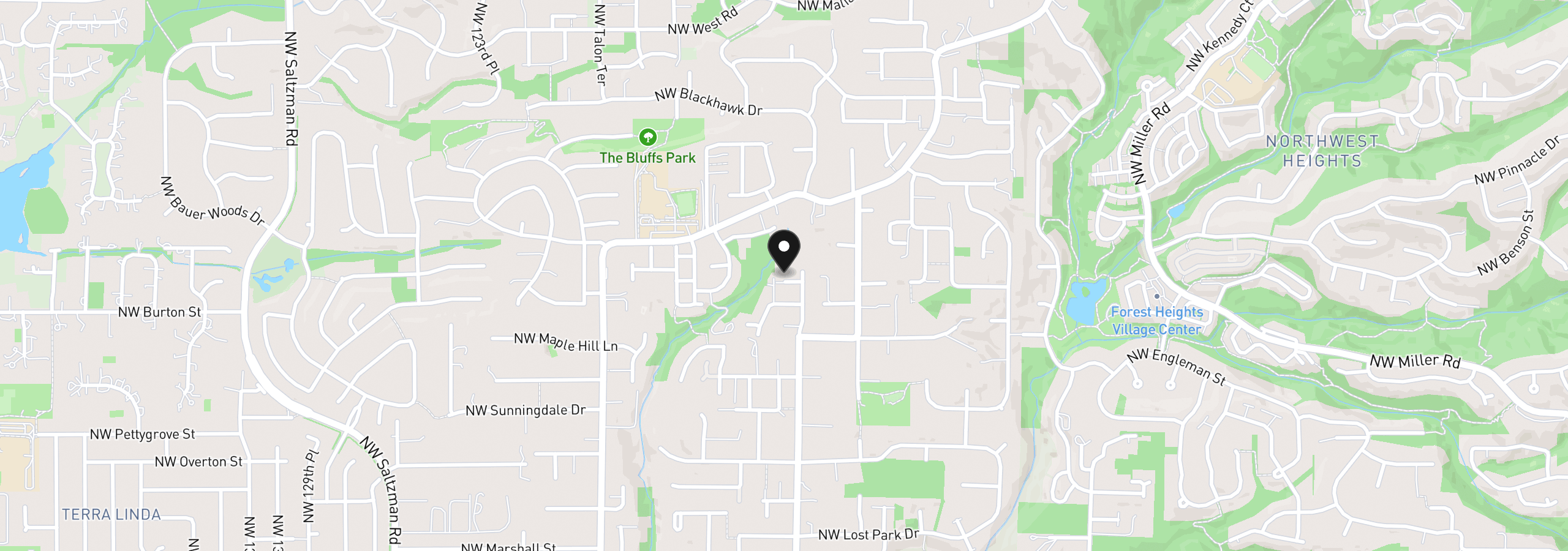 Map showing the location of 11347 NW Kimble Ct, Portland, OR 97229