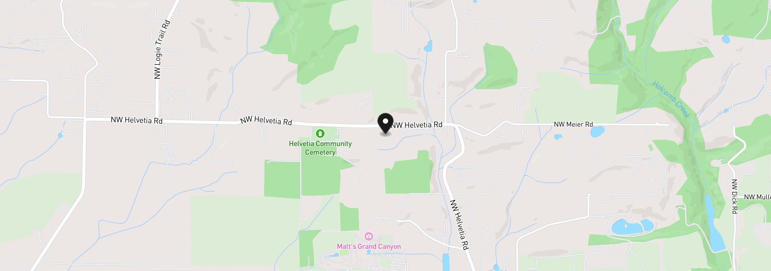 Map showing the location of 11113 NW Helvetia Rd, Hillsboro, OR 97124