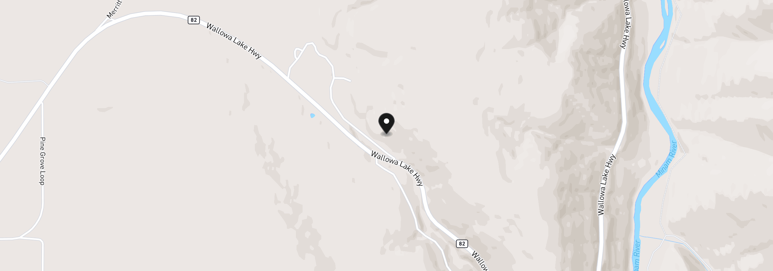 Map showing the location of Wallowa Lake Hwy, Elgin, OR 97827