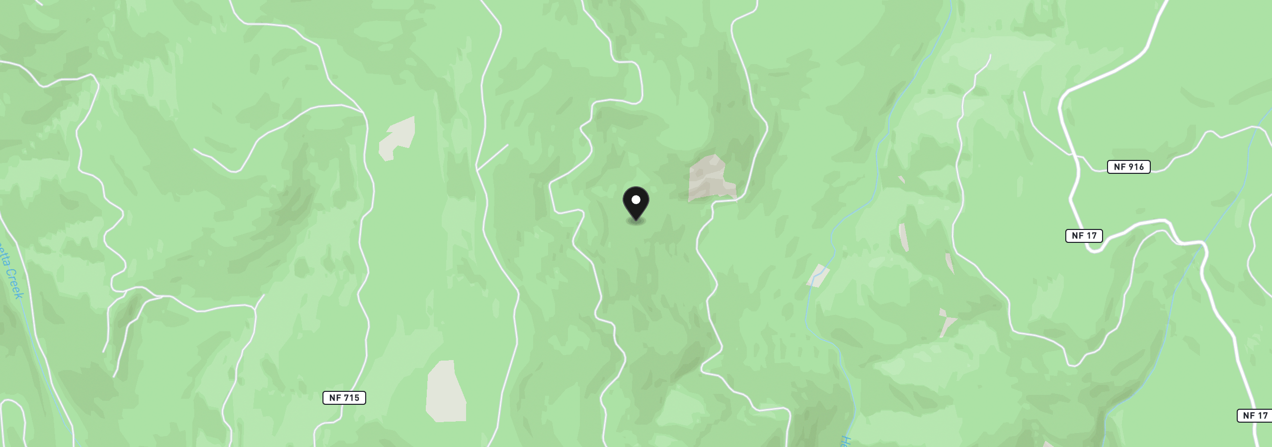 Map showing the location of Usfs 71 Rd, Culp Creek, OR 97434