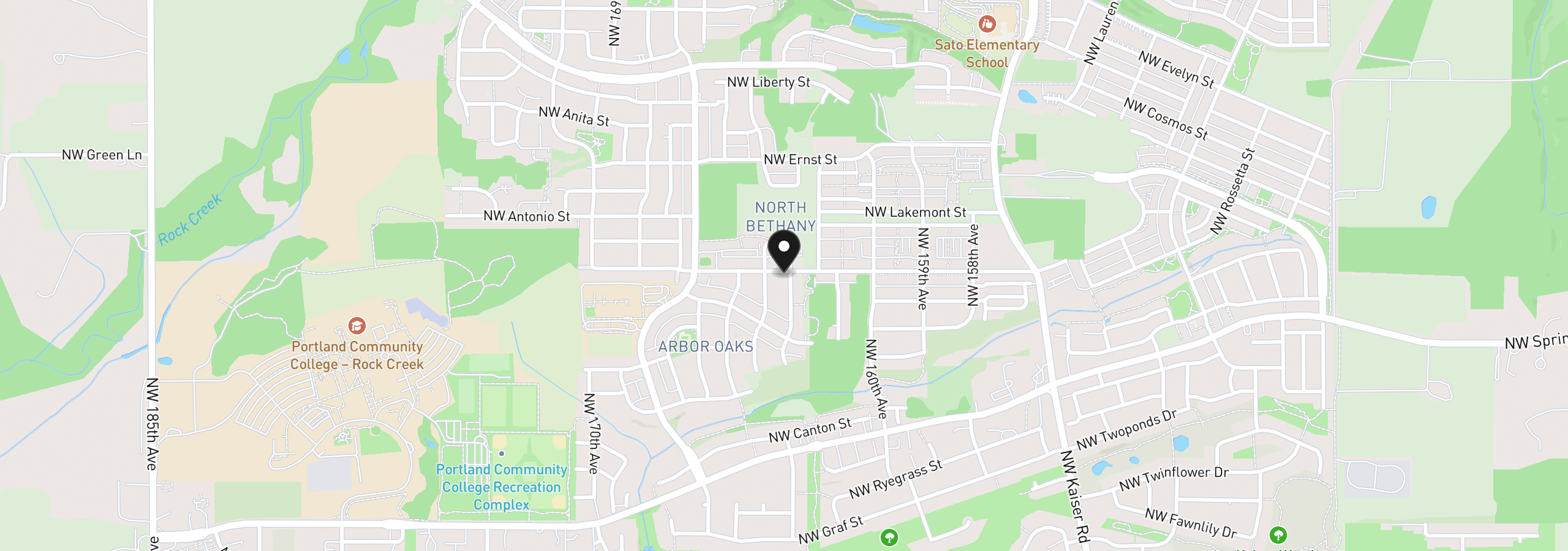 Map showing the location of 6897 NW 163rd Ave, Portland, OR 97229