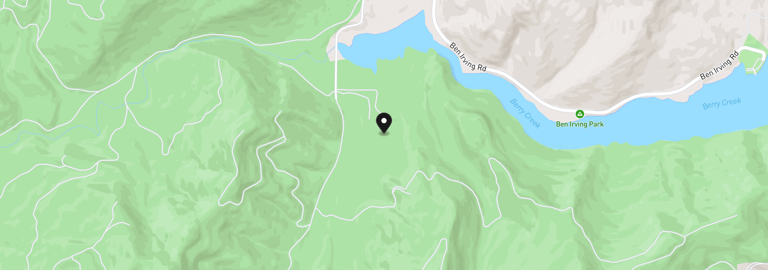 Map showing the location of Berry Creek Rd, Winston, OR 97496
