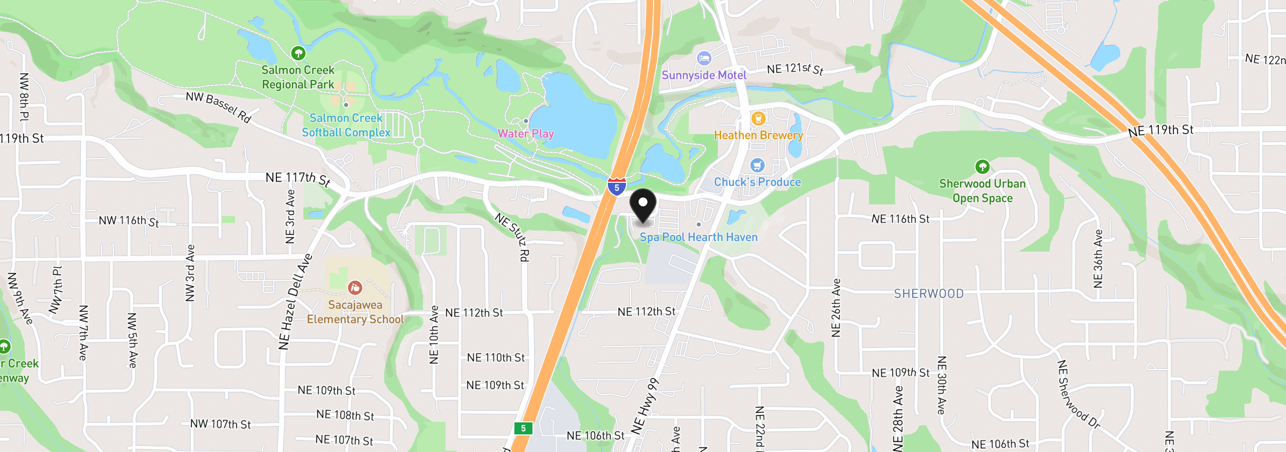 Map showing the location of 1809 NE 116th St D, Vancouver, Wa 98686