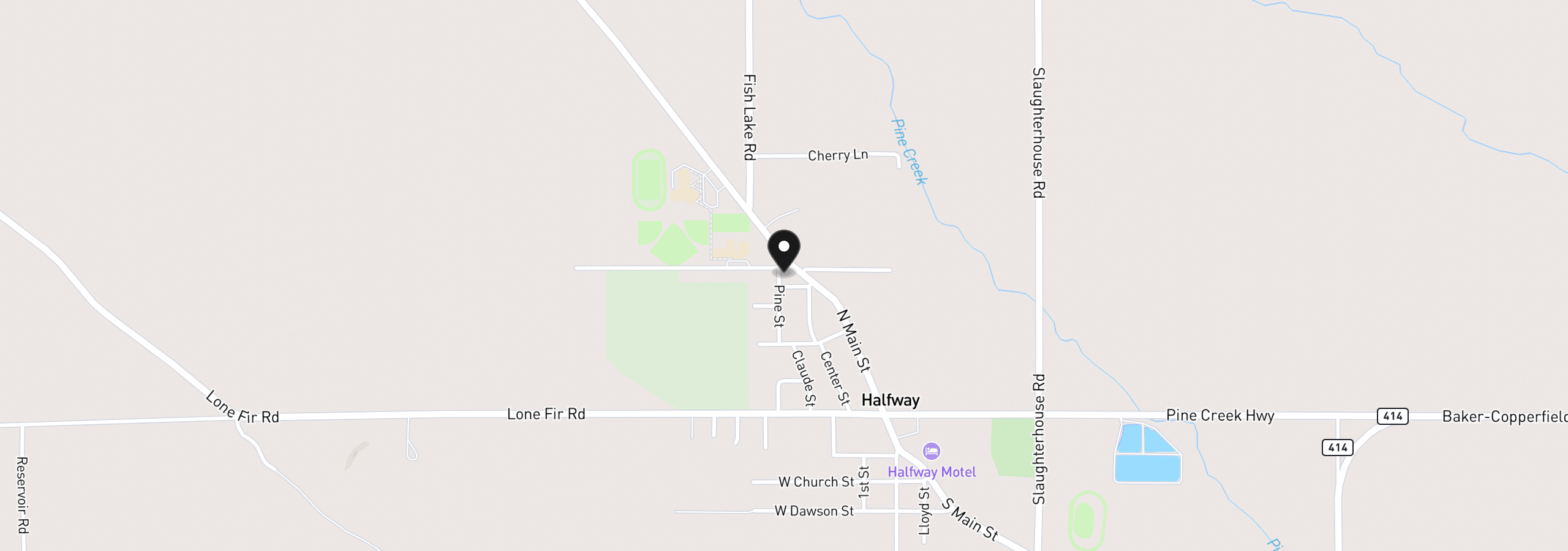 Map showing the location of 115 Bell St W, Halfway, OR 97834
