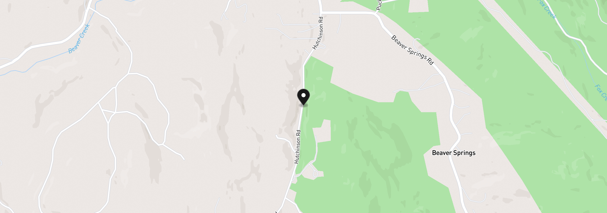 Map showing the location of Hutchinson Rd, Rainier, OR 97048