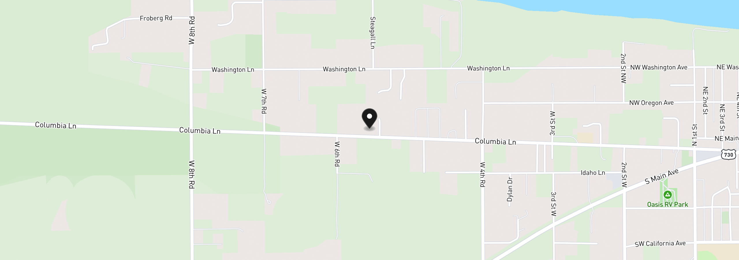 Map showing the location of W Nicole Dr Lot 3, Irrigon, OR 97844