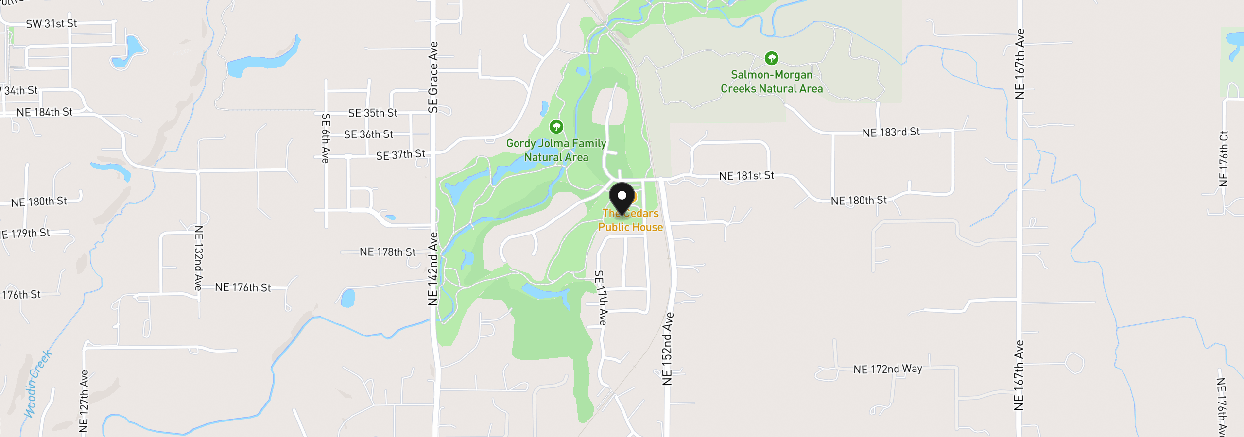 Map showing the location of SE 39th Cir, Brush Prairie, Wa 98606