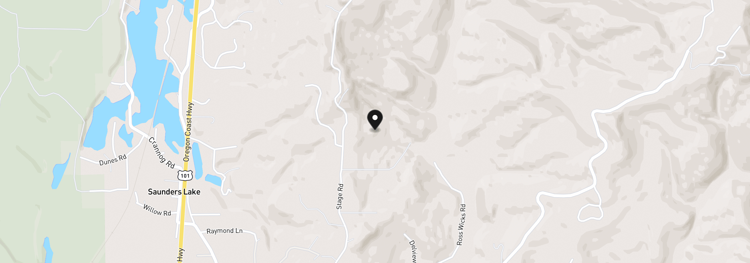 Map showing the location of 70113 Stage Rd, North Bend, OR 97459
