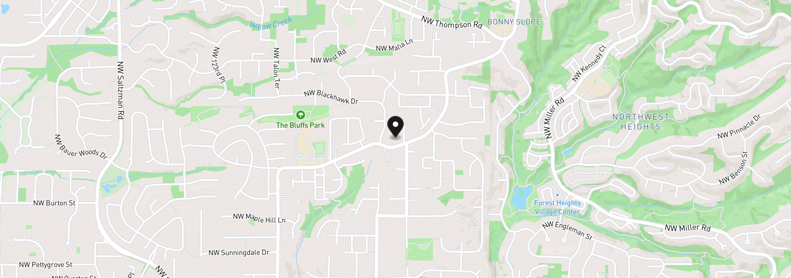 Map showing the location of 11165 NW McDaniel Rd, Portland, OR 97229