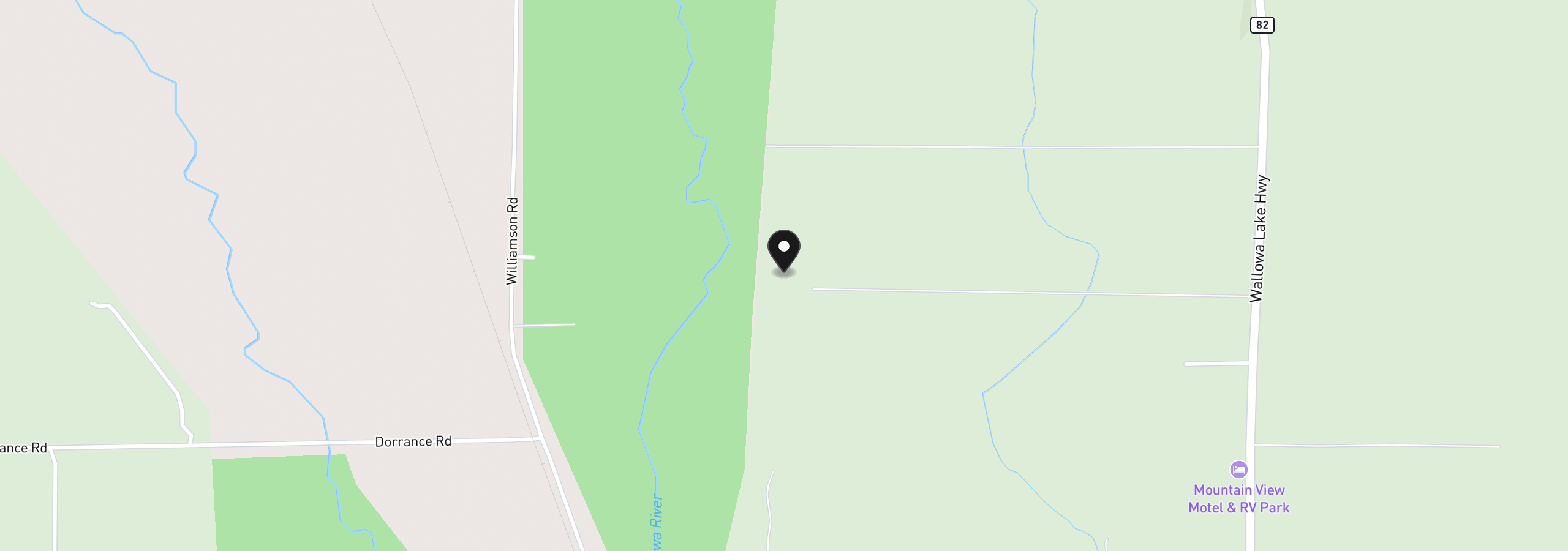 Map showing the location of 60035 Latigo Ln, Joseph, OR 97846