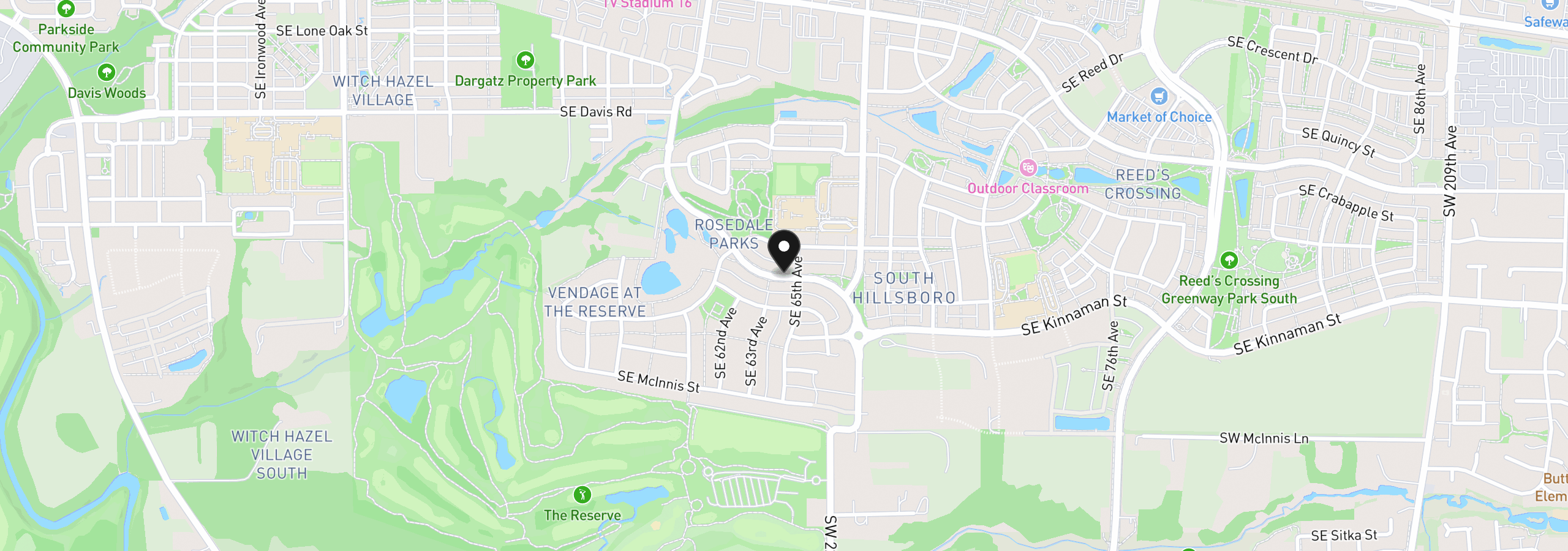 Map showing the location of 4196 SE Century Blvd, Hillsboro, OR 97123