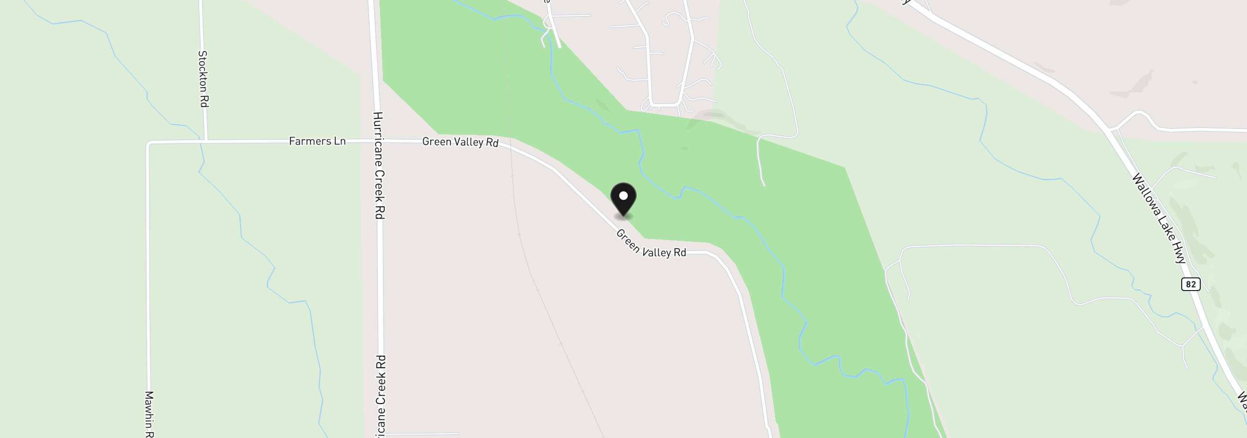 Map showing the location of 65237 Green Valley Rd, Enterprise, OR 97828
