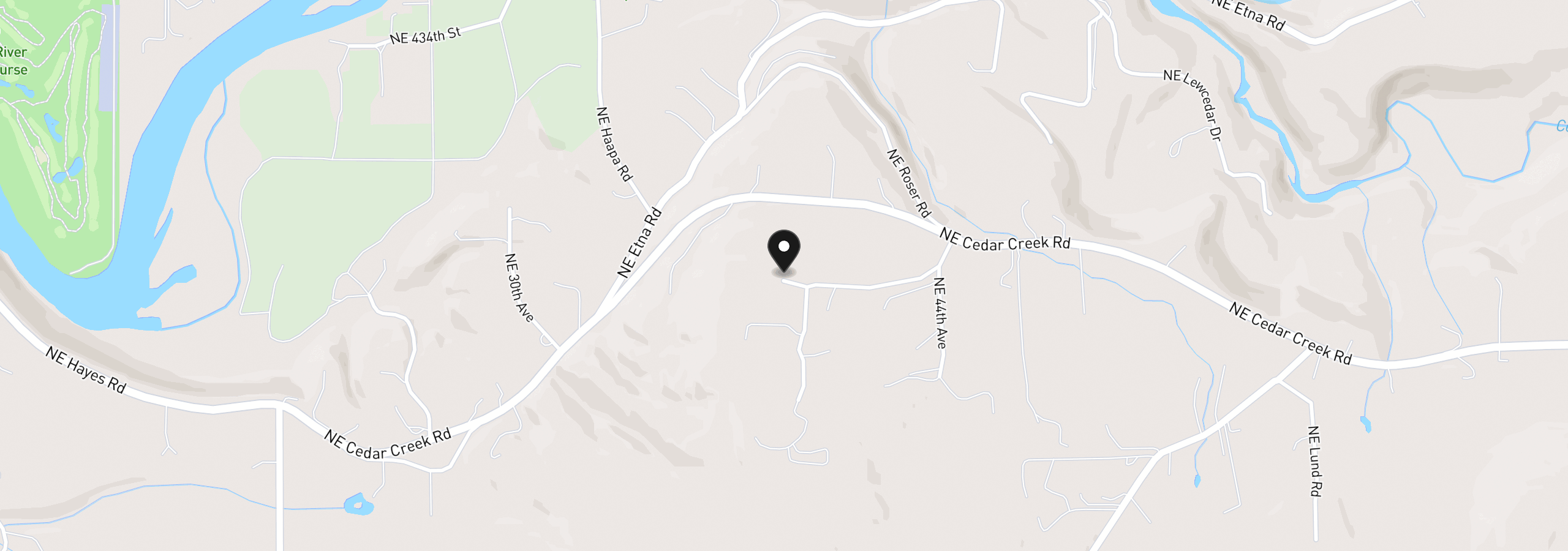 Map showing the location of 3900 NE 425th St, Woodland, Wa 98674