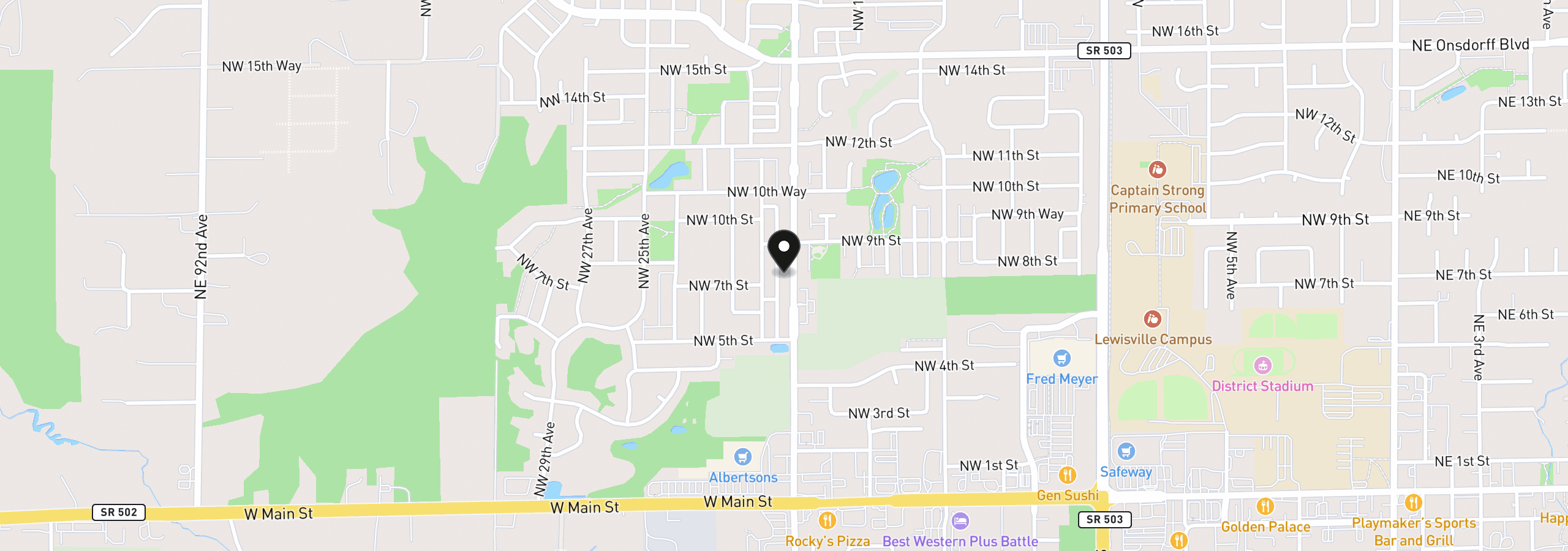 Map showing the location of 706 NW 20th Ave, Battle Ground, Wa 98604