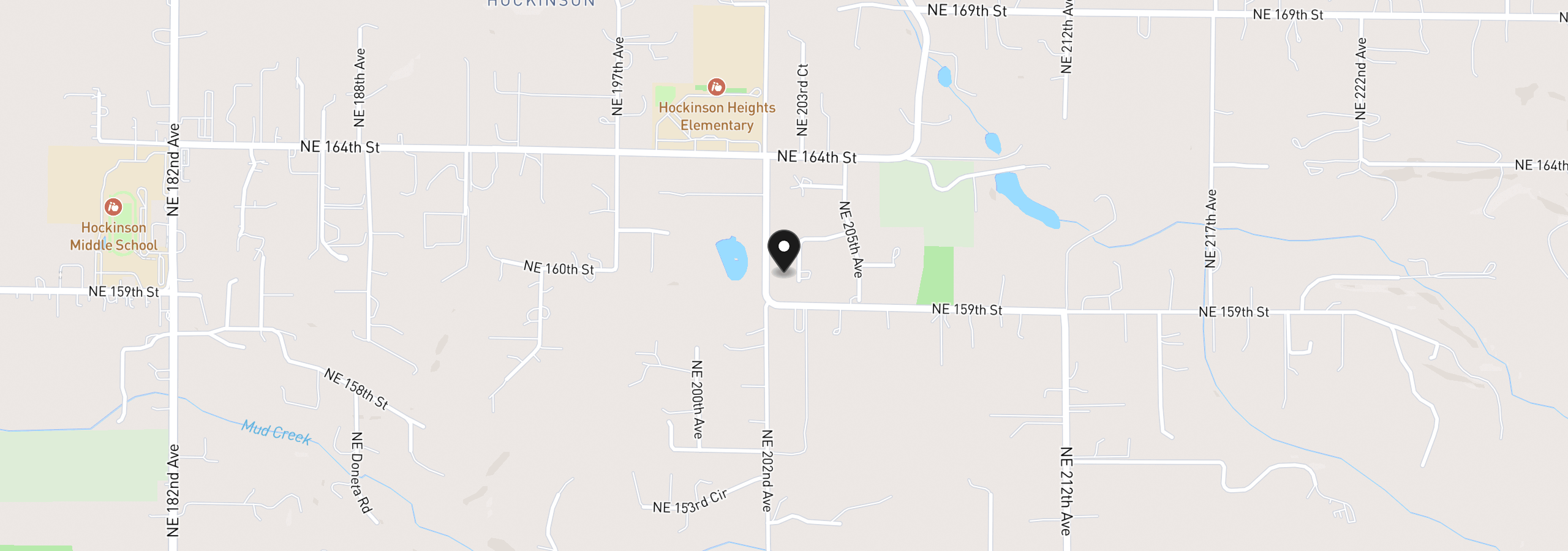 Map showing the location of 16004 NE 203rd Ct, Brush Prairie, Wa 98606
