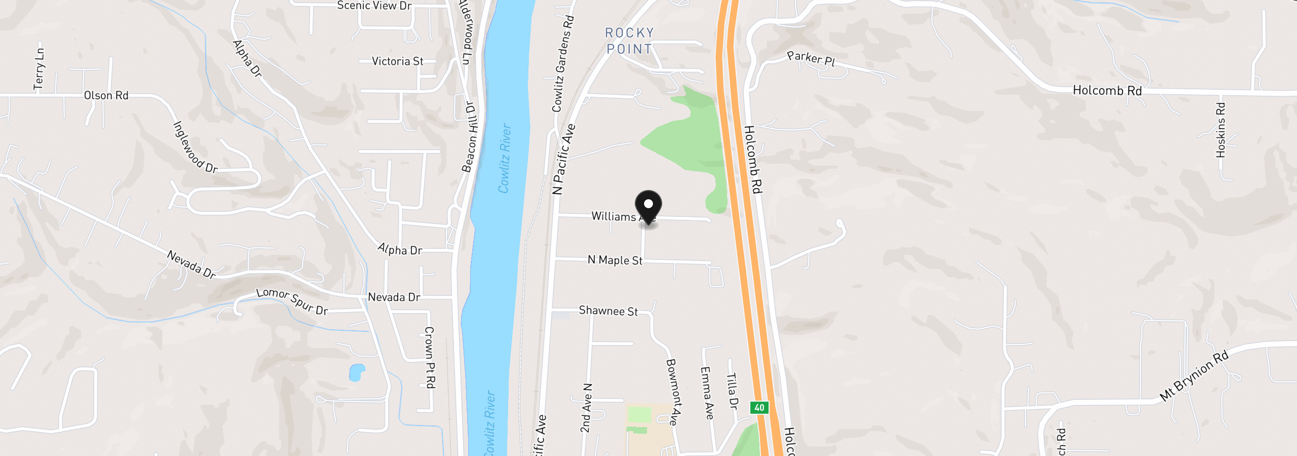 Map showing the location of 102 Nelson Ave, Kelso, Wa 98626