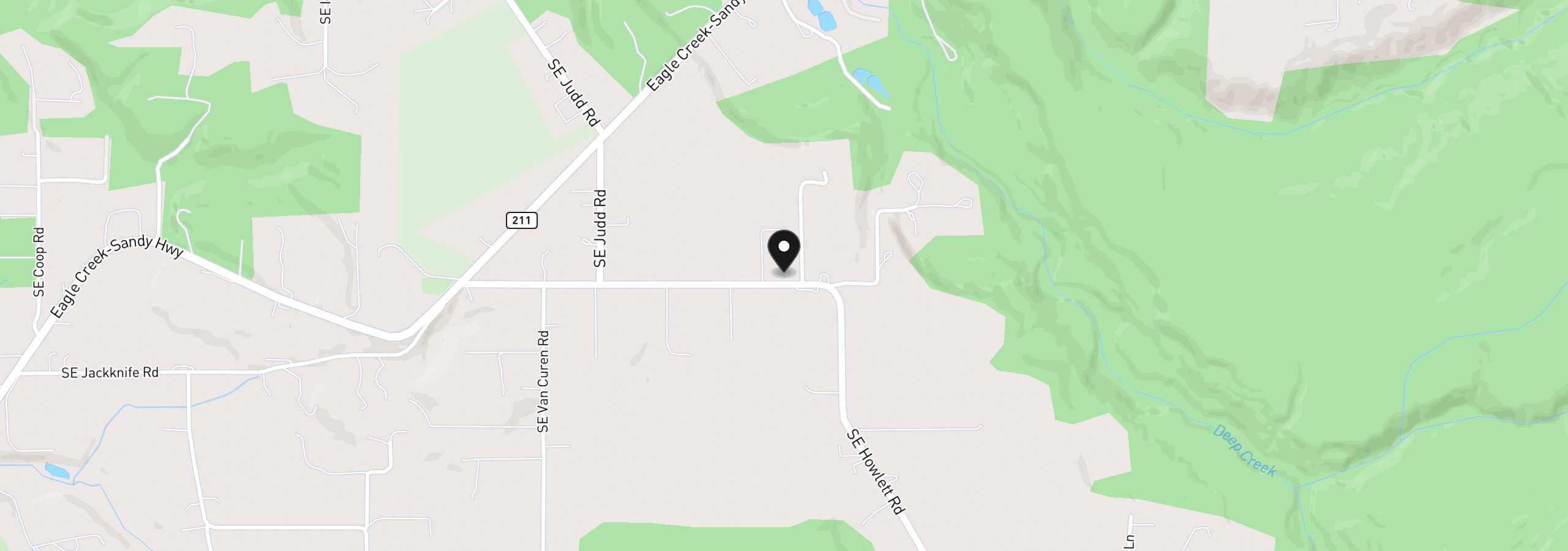 Map showing the location of 22090 SE Dawn Marie Ln, Eagle Creek, OR 97022
