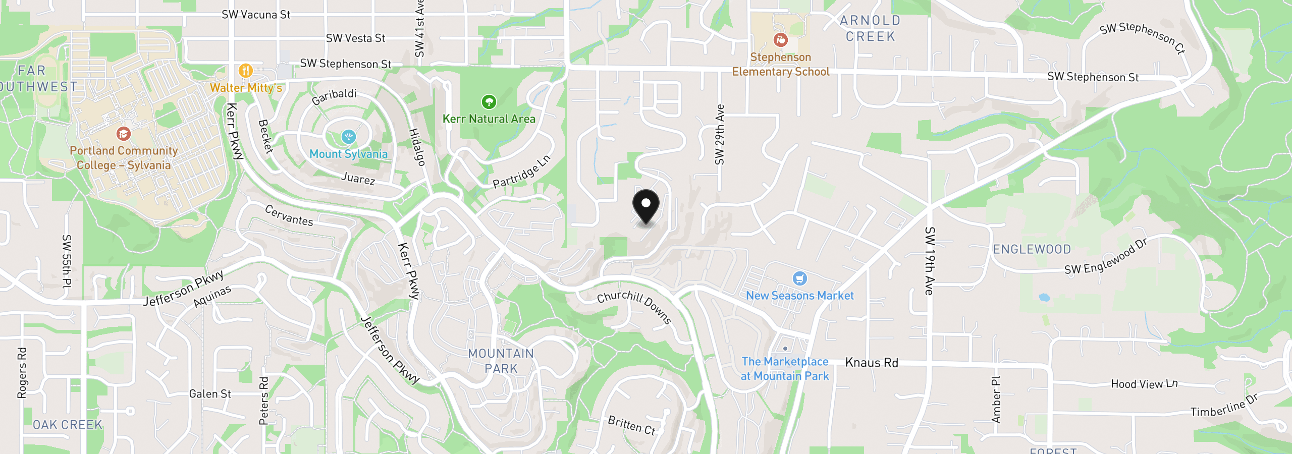 Map showing the location of 45 Eagle Crest Dr 405, Lake Oswego, OR 97035