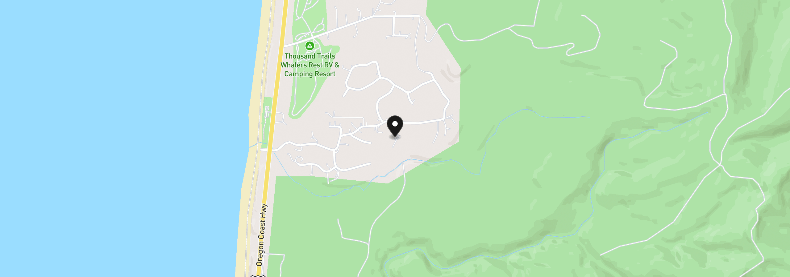 Map showing the location of 13082 SE Chittum Dr, South Beach, OR 97366
