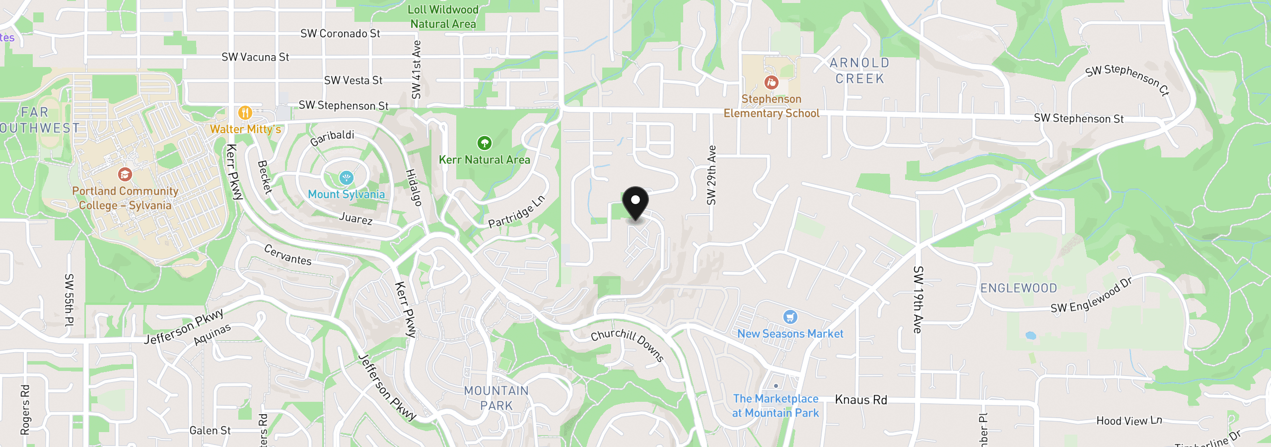 Map showing the location of 47 Eagle Crest Dr 14, Lake Oswego, OR 97035