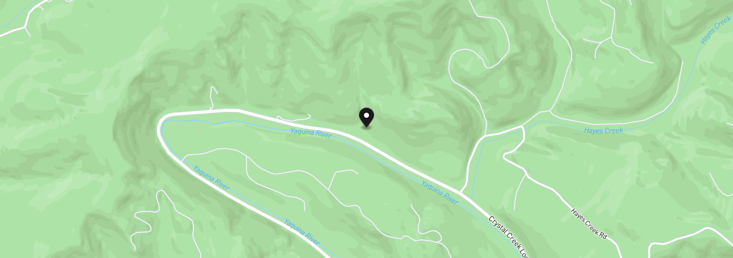 Map showing the location of 4095 Crystal Creek Loop, Eddyville, OR 97343