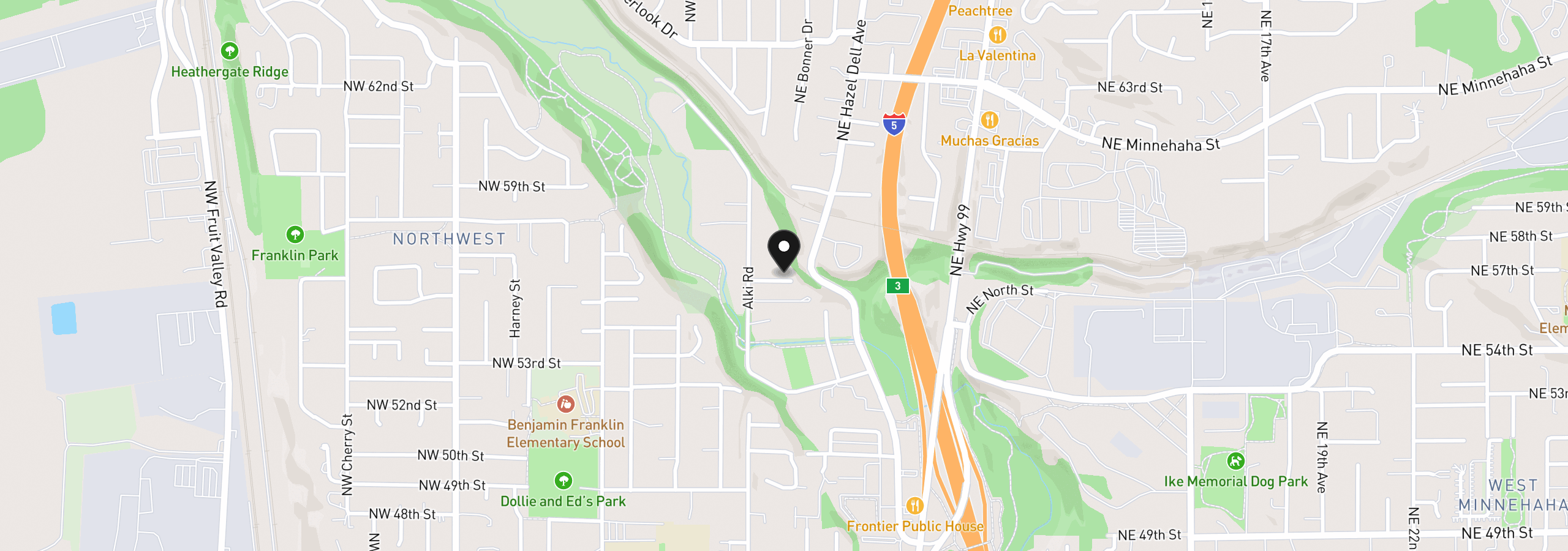 Map showing the location of 108 NW 56th Cir, Vancouver, Wa 98663