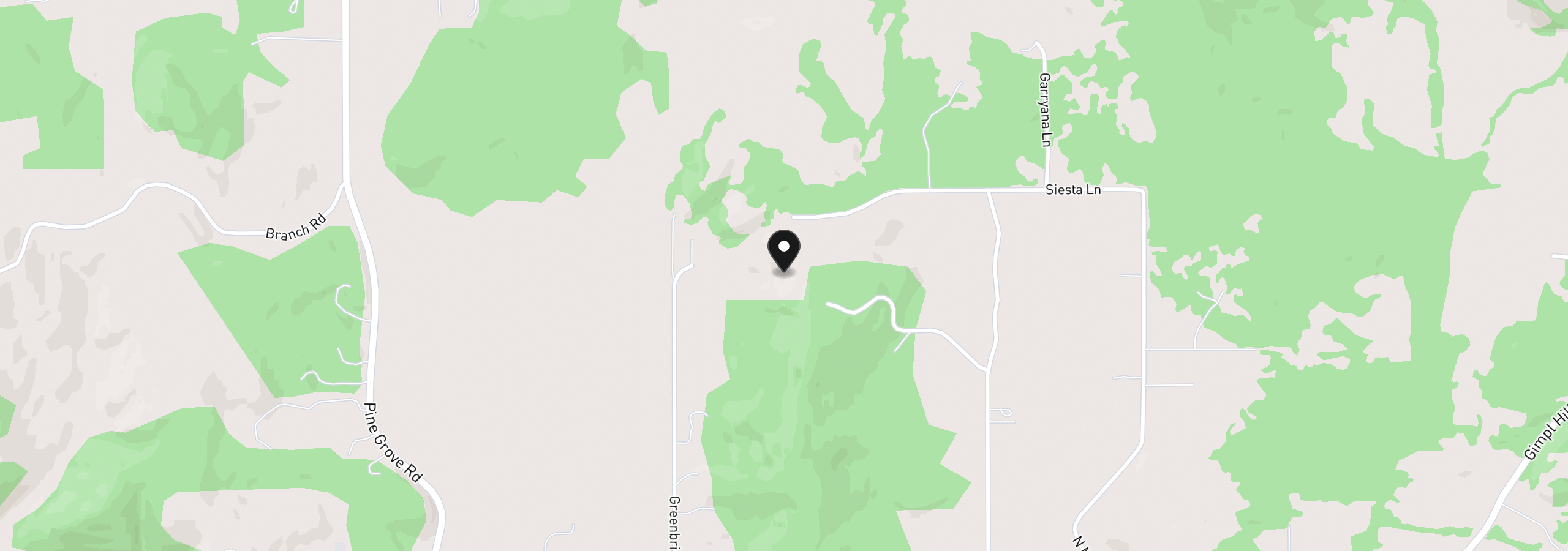 Map showing the location of 28356 Siesta Ln, Eugene, OR 97402
