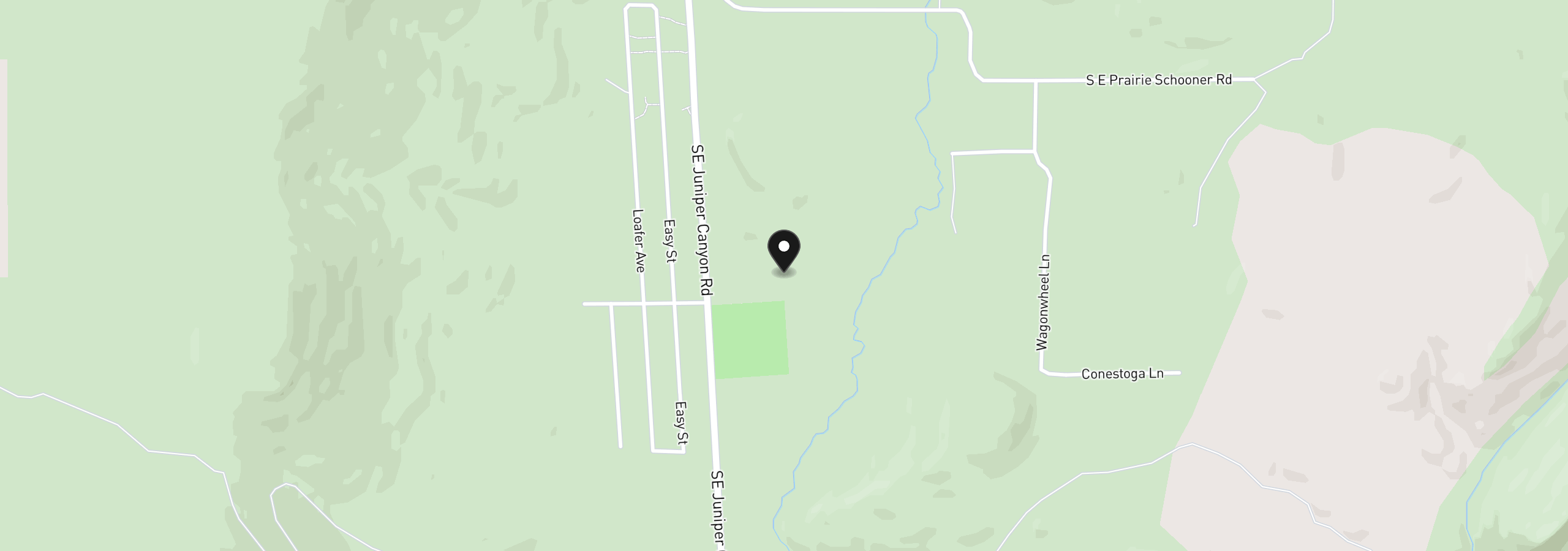 Map showing the location of 10092 SE Sundown Ln 3, Prineville, OR 97754