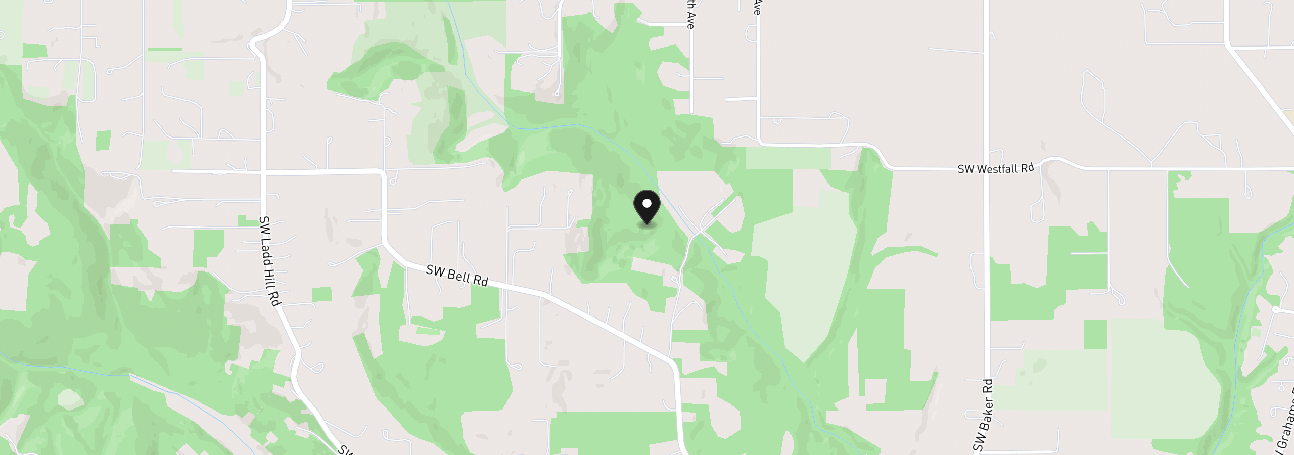 Map showing the location of 14821 SW Bell Rd, Sherwood, OR 97140