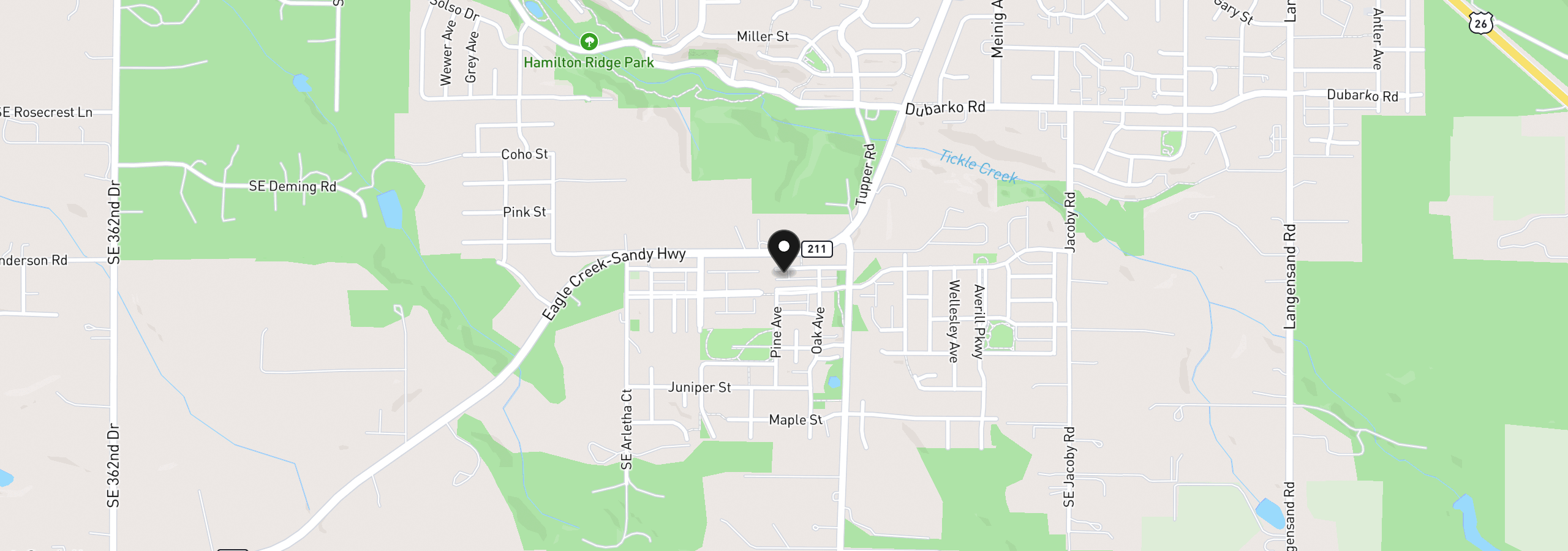 Map showing the location of 38508 Galway St, Sandy, OR 97055