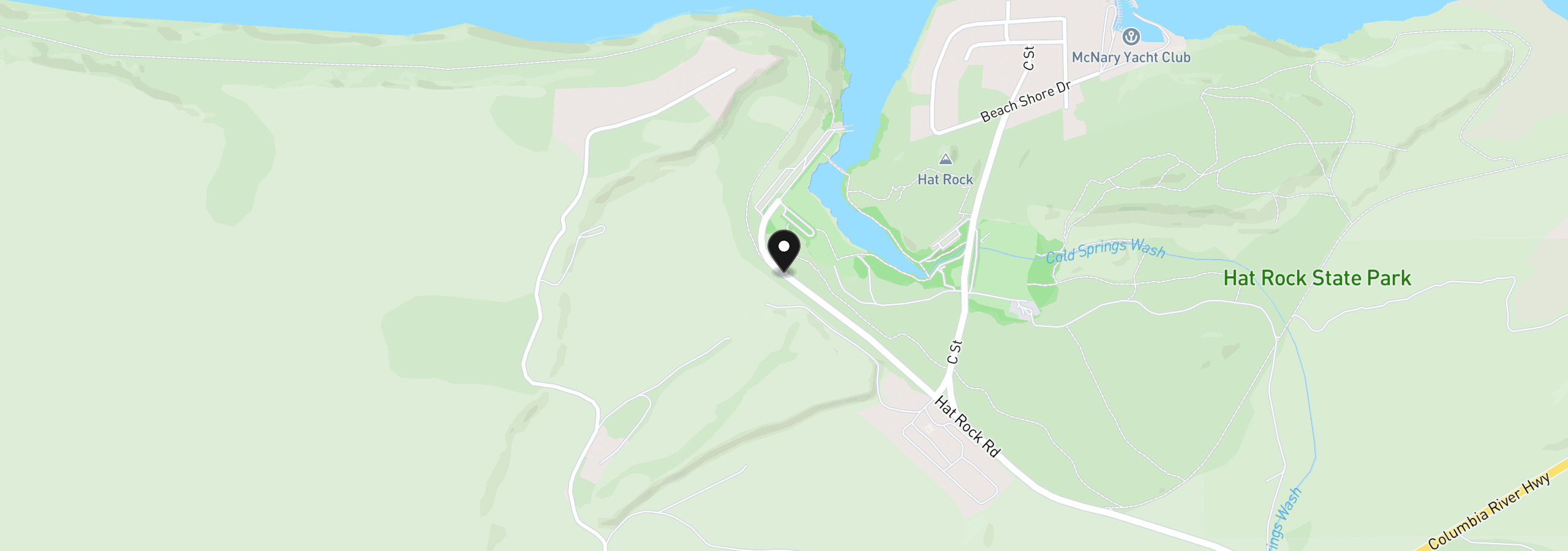 Map showing the location of 82276 Hat Rock Rd, Hermiston, OR 97838