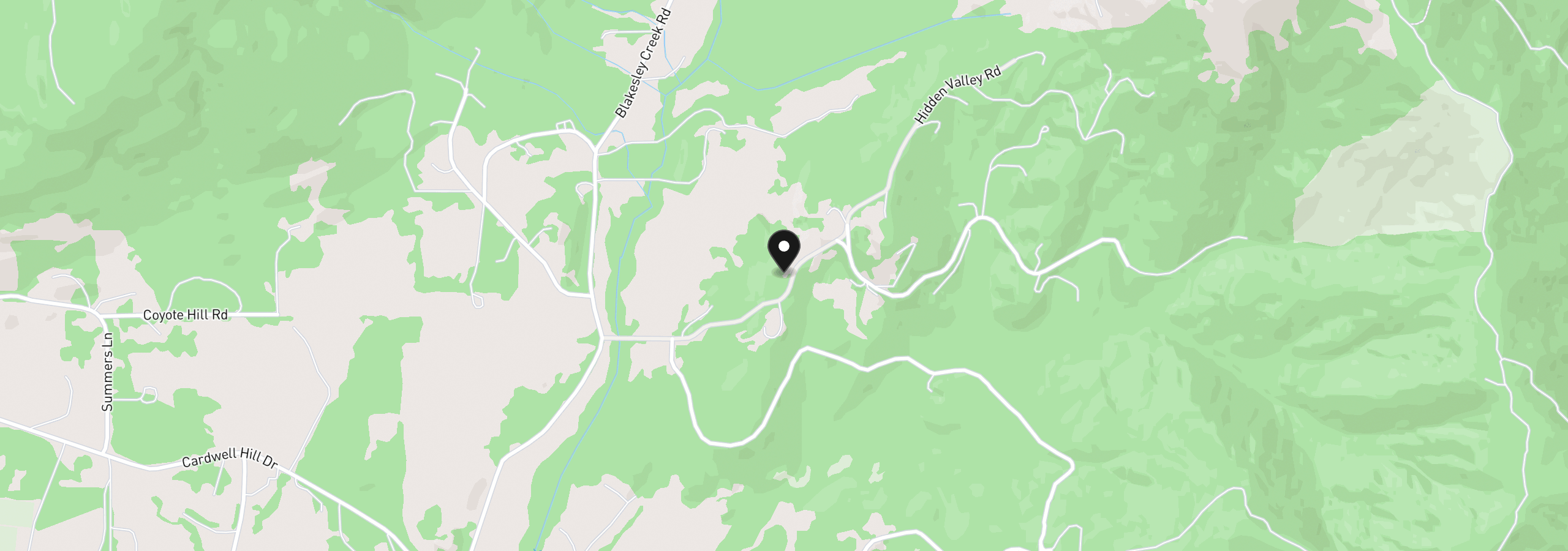 Map showing the location of 24745 Hidden Valley Rd, Philomath, OR 97370