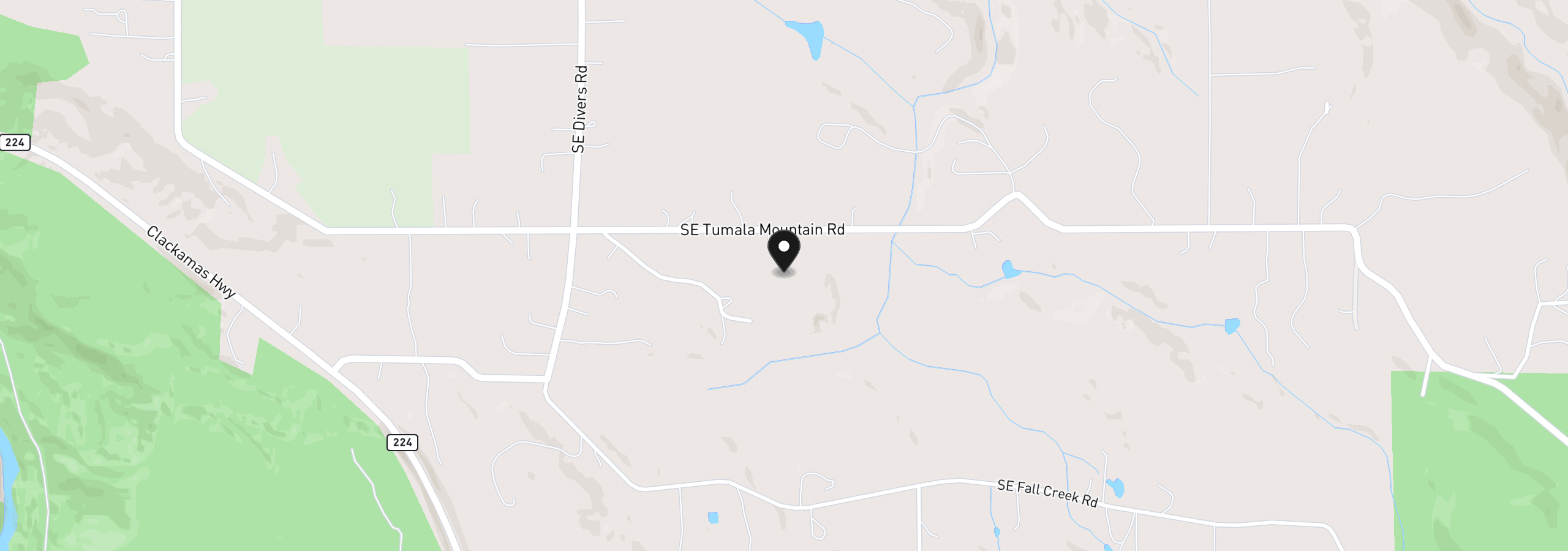 Map showing the location of 38202 SE Tumala Mountain Rd, Estacada, OR 97023