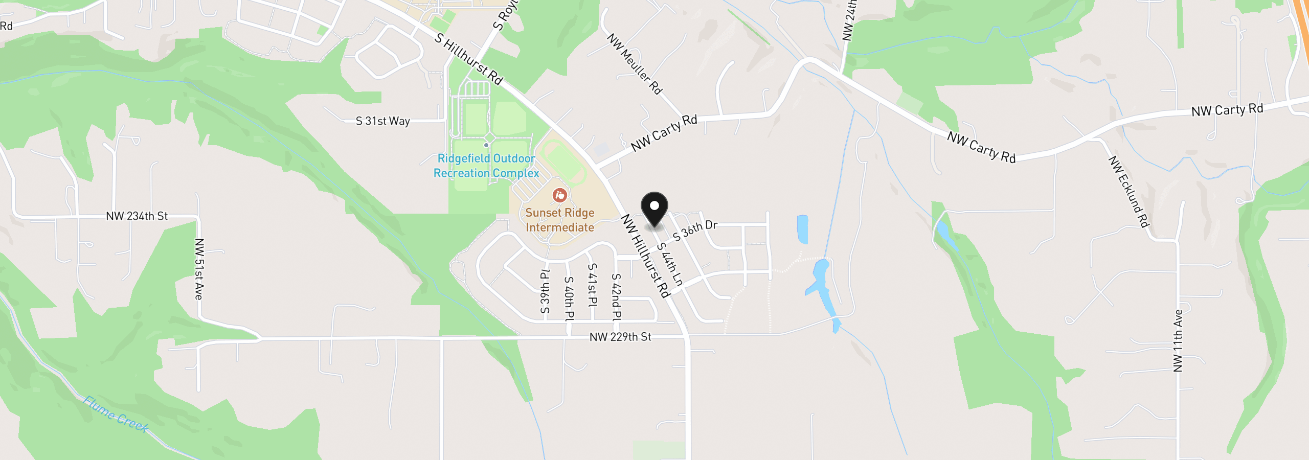 Map showing the location of 3552 44th Ln, Ridgefield, Wa 98642